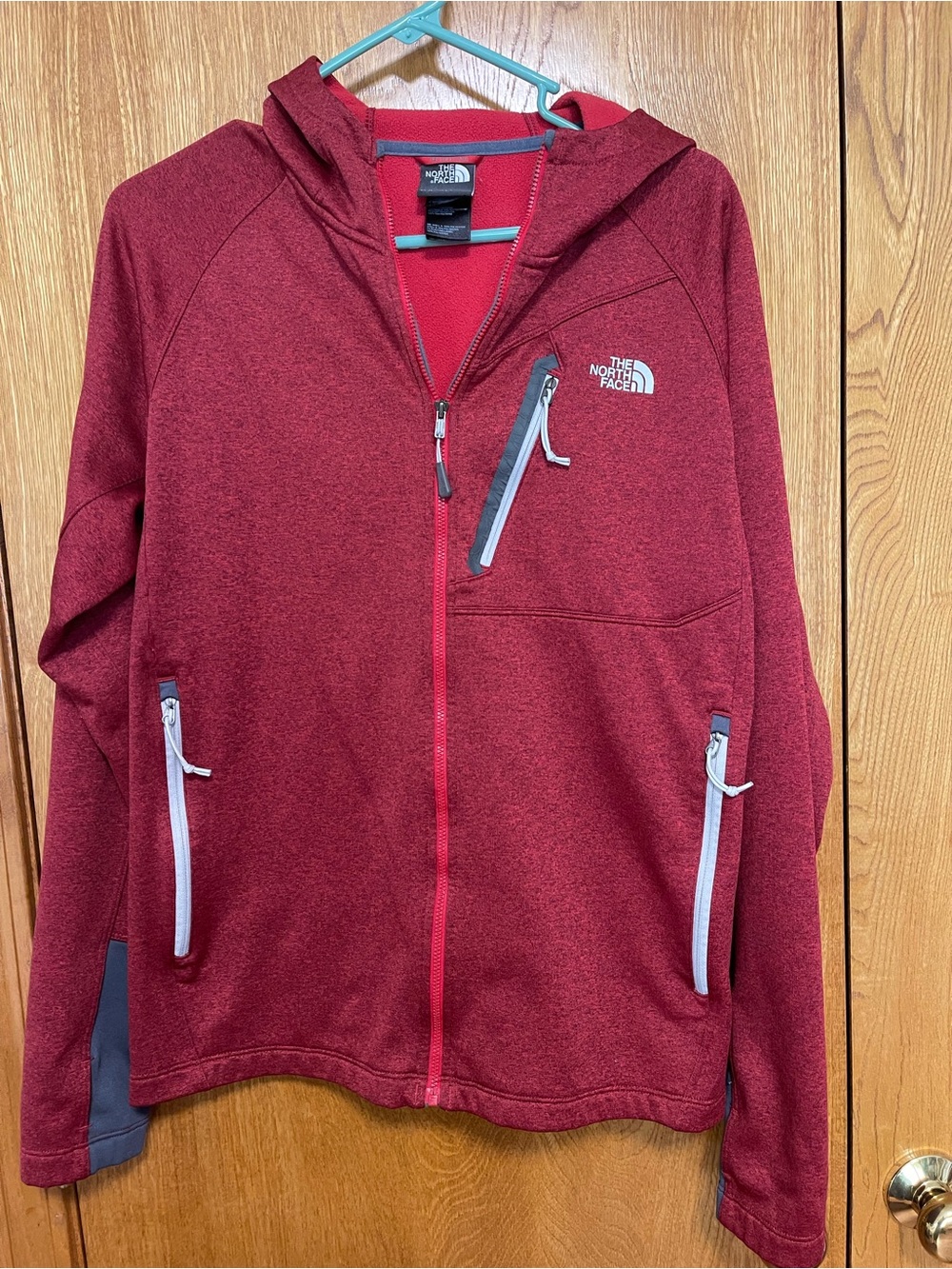 The North Face Kids' Red Hooded Full-Zip Jacket